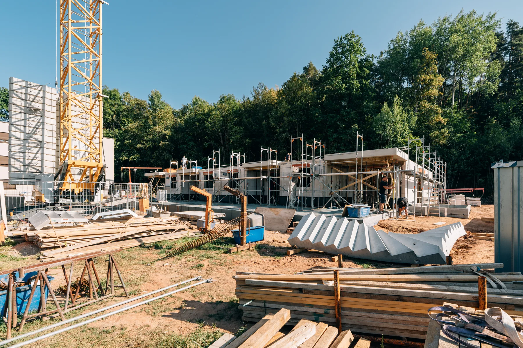 Gesamtansicht der Baustelle im Juli 2026